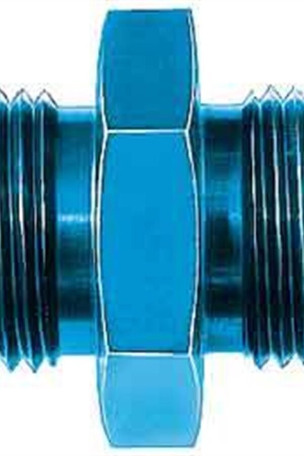 AEROQUIP FCM2052 Blue Anodized Aluminum -06AN Flare Union Pipe Adapter