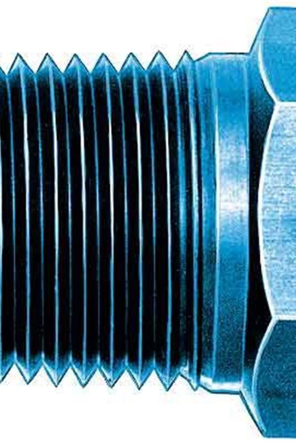 AEROQUIP FCM2138 Blue Anodized Aluminum 3/8 INCH to 1/8 INCH Reducer Pipe Bushing