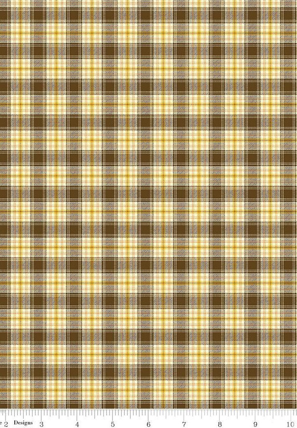 Adel in Autumn Plaid, Chocolate Designed By Sandy Gervais For Riley Blake Designs, C10828-Chocolate, Fall, Yardage, Geometric