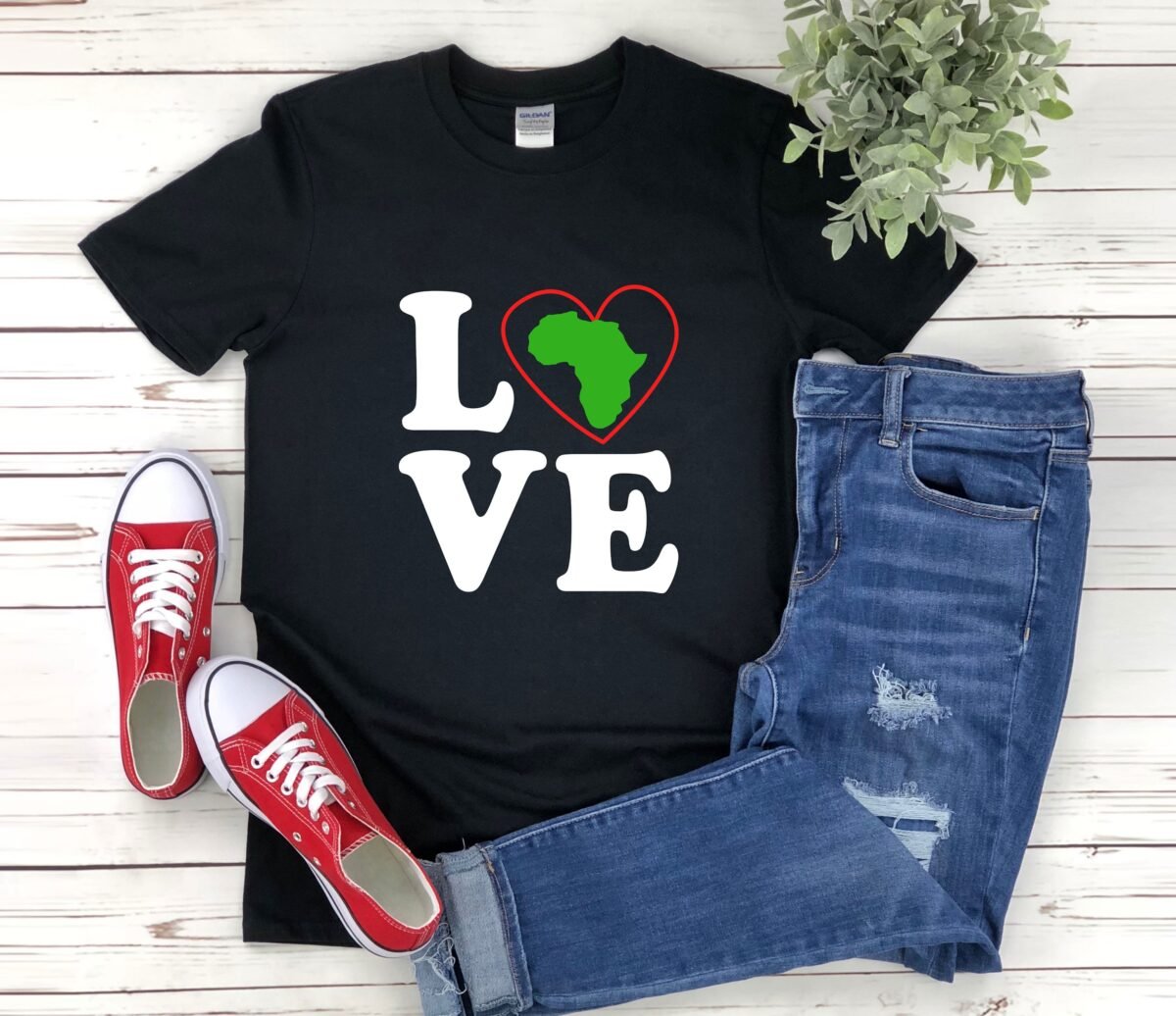 African American Shirts For Women, Black History Shirt, Love, Africa Map I Love People, Month Shirt