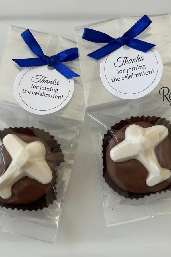 Airplane Chocolate Covered Oreo Favors Bon Voyage, Baby Shower | 12 Ct
