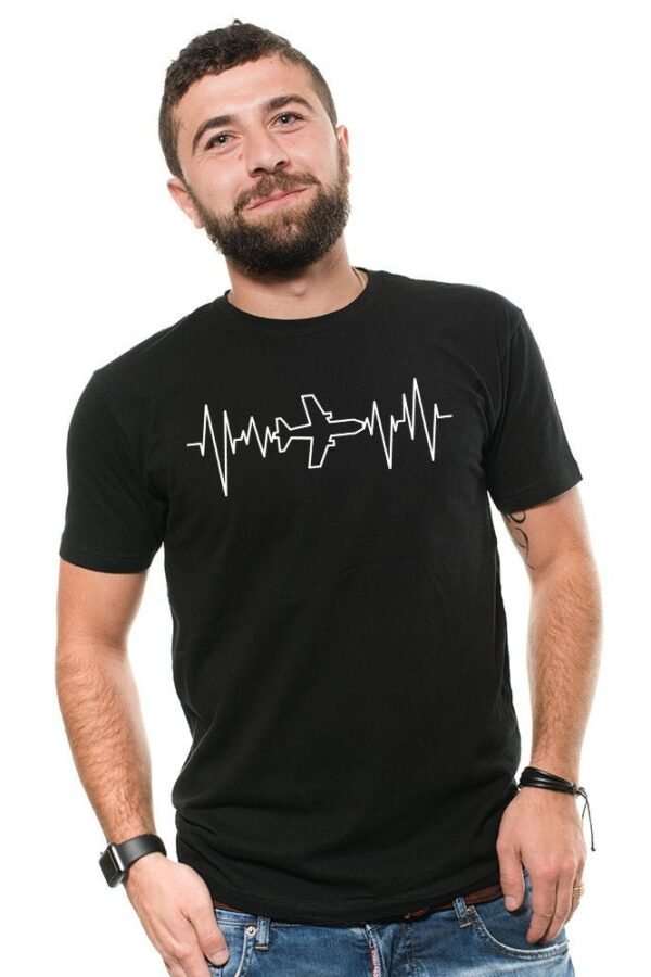 Airplane Pilot Shirt Heartbeat T-Shirt Flying Gift Tee Shirts For Men Women Aviation T