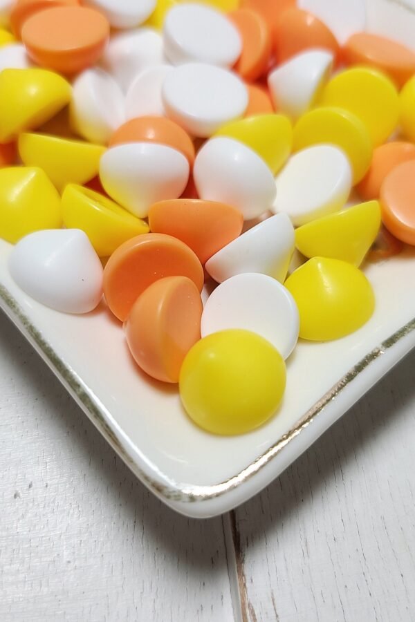 Assorted Candy Corn Chips - Chocolate Rainbow Flatback Resin Kawaii Cabochon Cabochons Fake Food Slime Charms