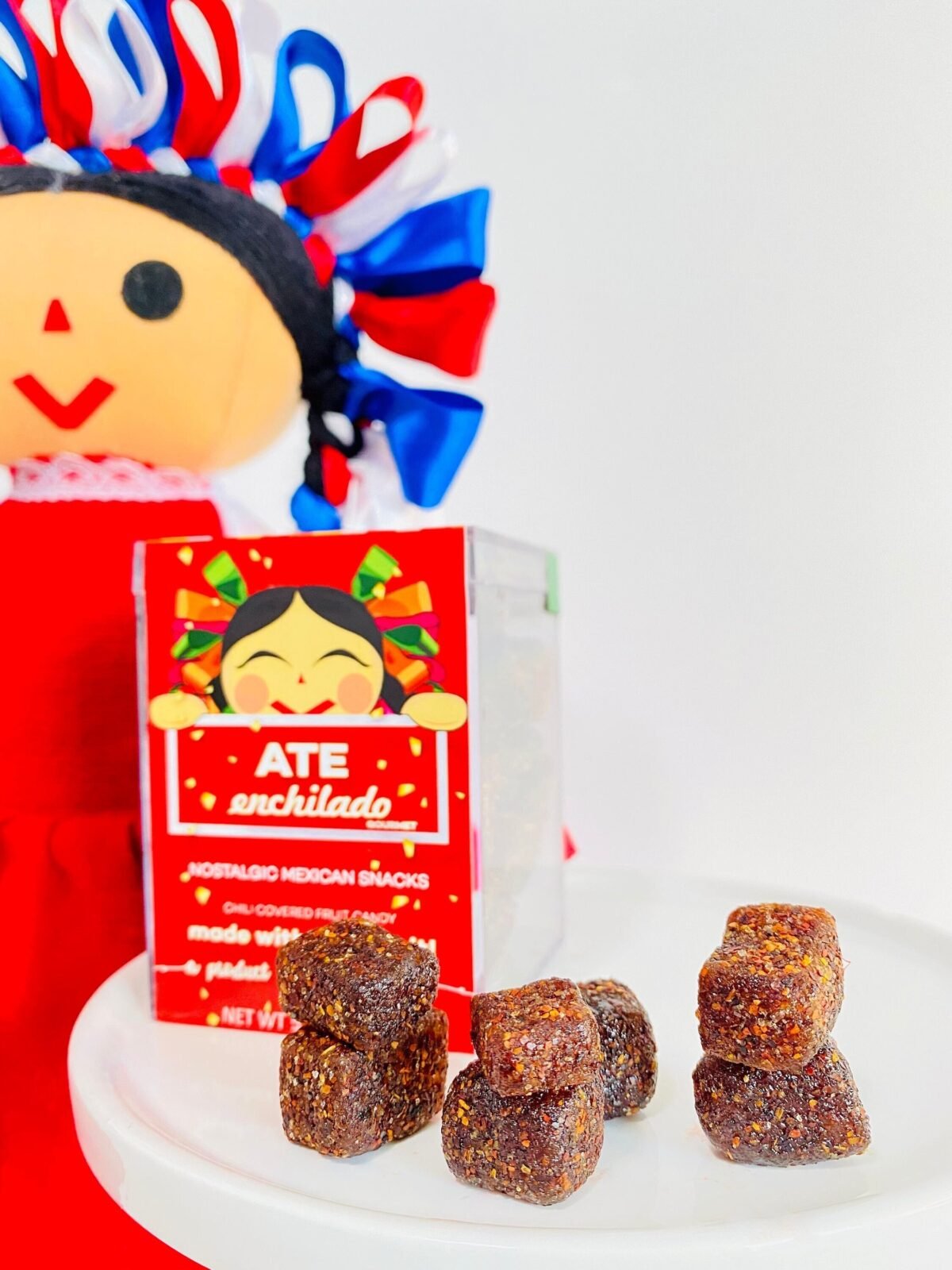 Ate Enchilado Candy - Spicy Vegan Fruit Bites, Authentic Mexican Holiday Snack | 140G