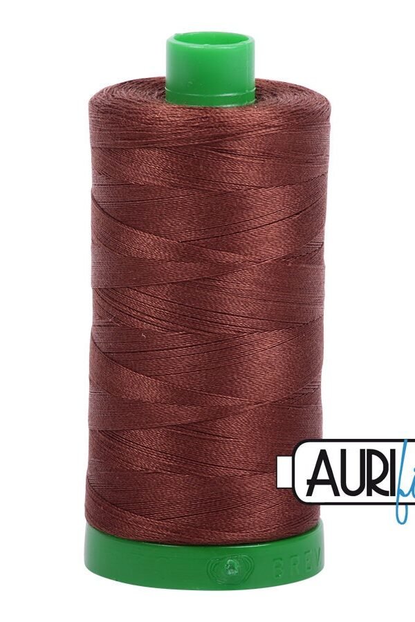 Aurifil 2360 Chocolate Mako 40 Weight Wt 1000M 1094Y Spool Quilt Cotton Quilting Thread