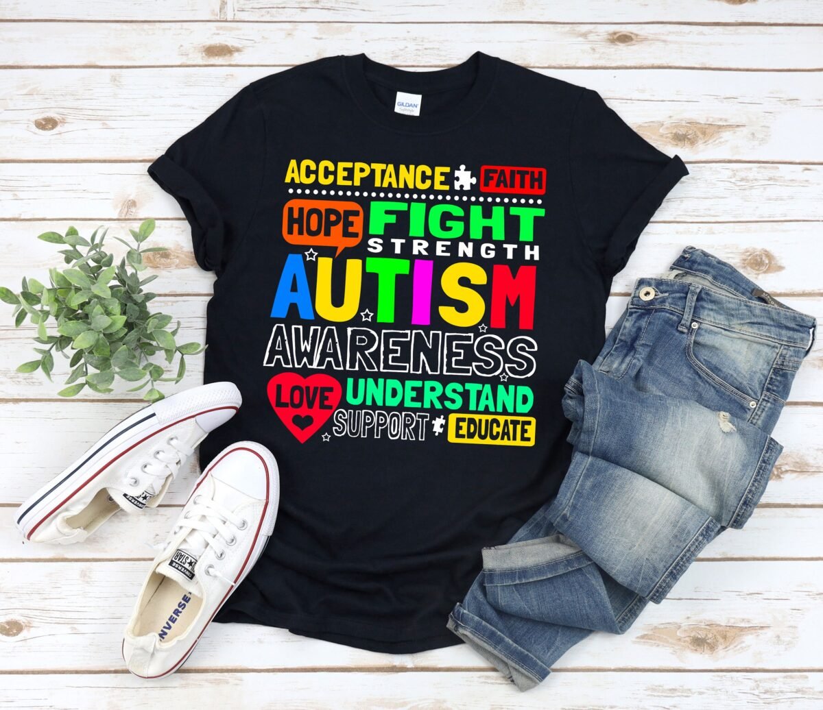 Autism Awareness Shirt, Shirt Men, Support Love Understand Accept Asd T-Shirt