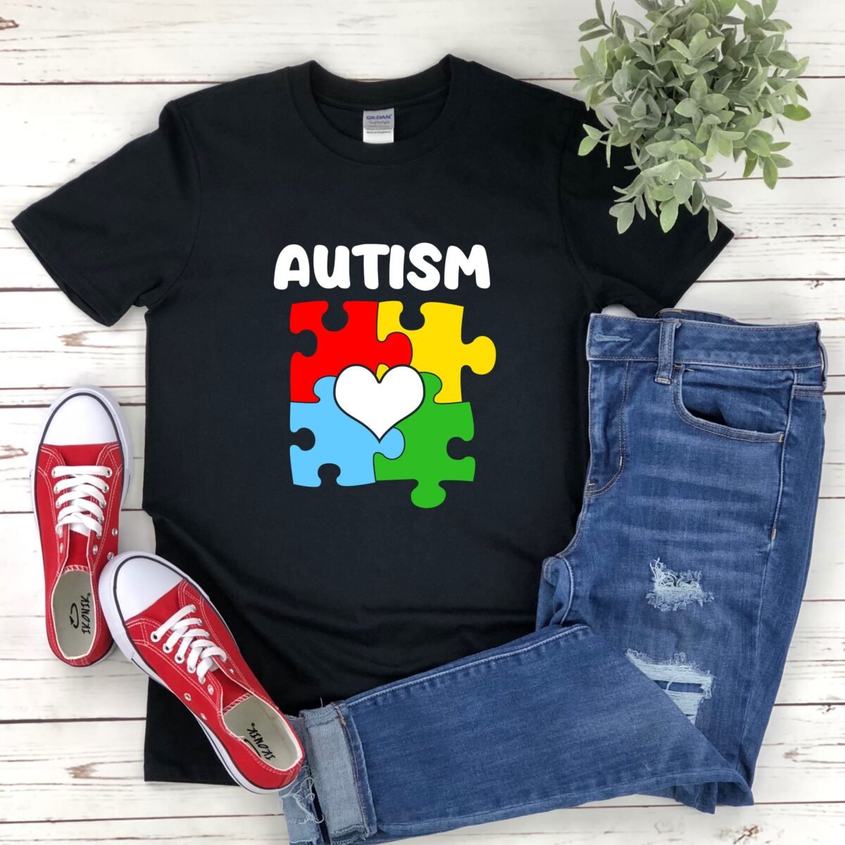 Autism Shirt Rainbow, Shirt, Puzzle Pieces, Awareness Rainbow Puzzle, Shirts For Women