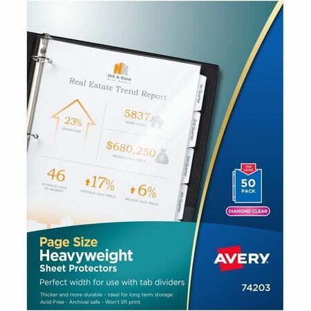 AveryÂ® Page Size Sheet Protectors