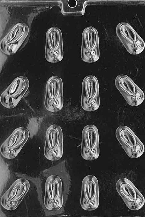 B007 Bite Size Booties Baby Shower Chocolate Candy Mold