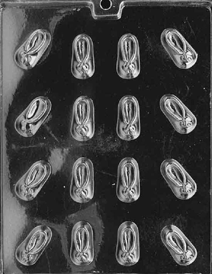 B007 Bite Size Booties Baby Shower Chocolate Candy Mold