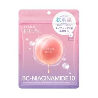 BCL - Momo Puri Niacinamide & Peach Ceramide Water & Lactobacillus Blend Facial Mask 7 pcs
