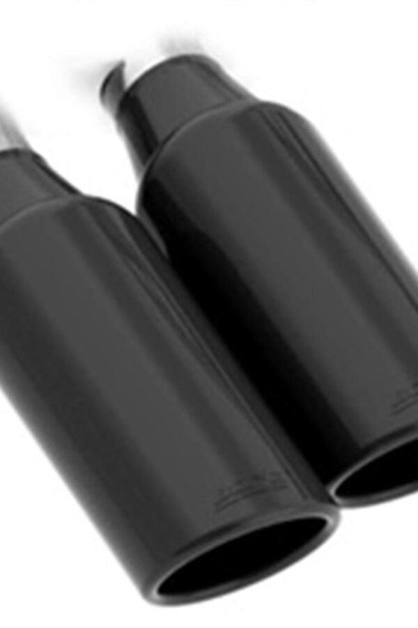 BORLA 140618BC S-Type Cat-Back Exhaust System 3 INCHInto Muffler Dual 2.25 INCHOut ncl. Connecting Pipe/Muffler/Hardware/4 INCHDual Round Rolled Angle Cut Black Chrome Tip Truck Side Exit