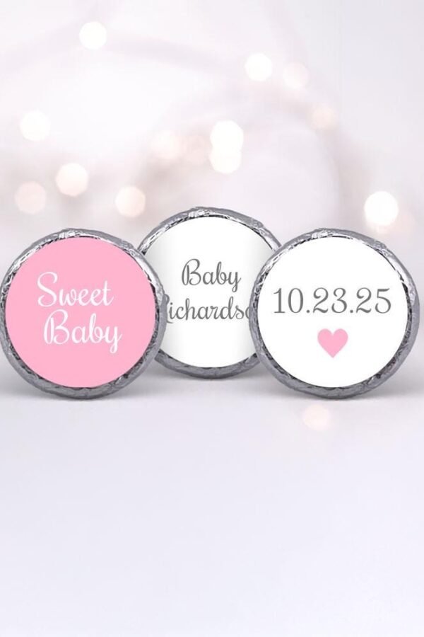 Baby Shower Hershey Kiss Stickers | 108, Personalized Chocolate Labels, Favors