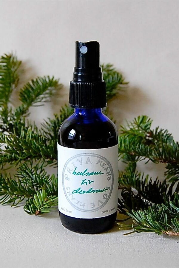 Balsam Fir Deodorant - A Woodsy, Unisex All-Natural Spray Deodorant Effective & Aluminum Free | 2 Oz Glass Atomizer