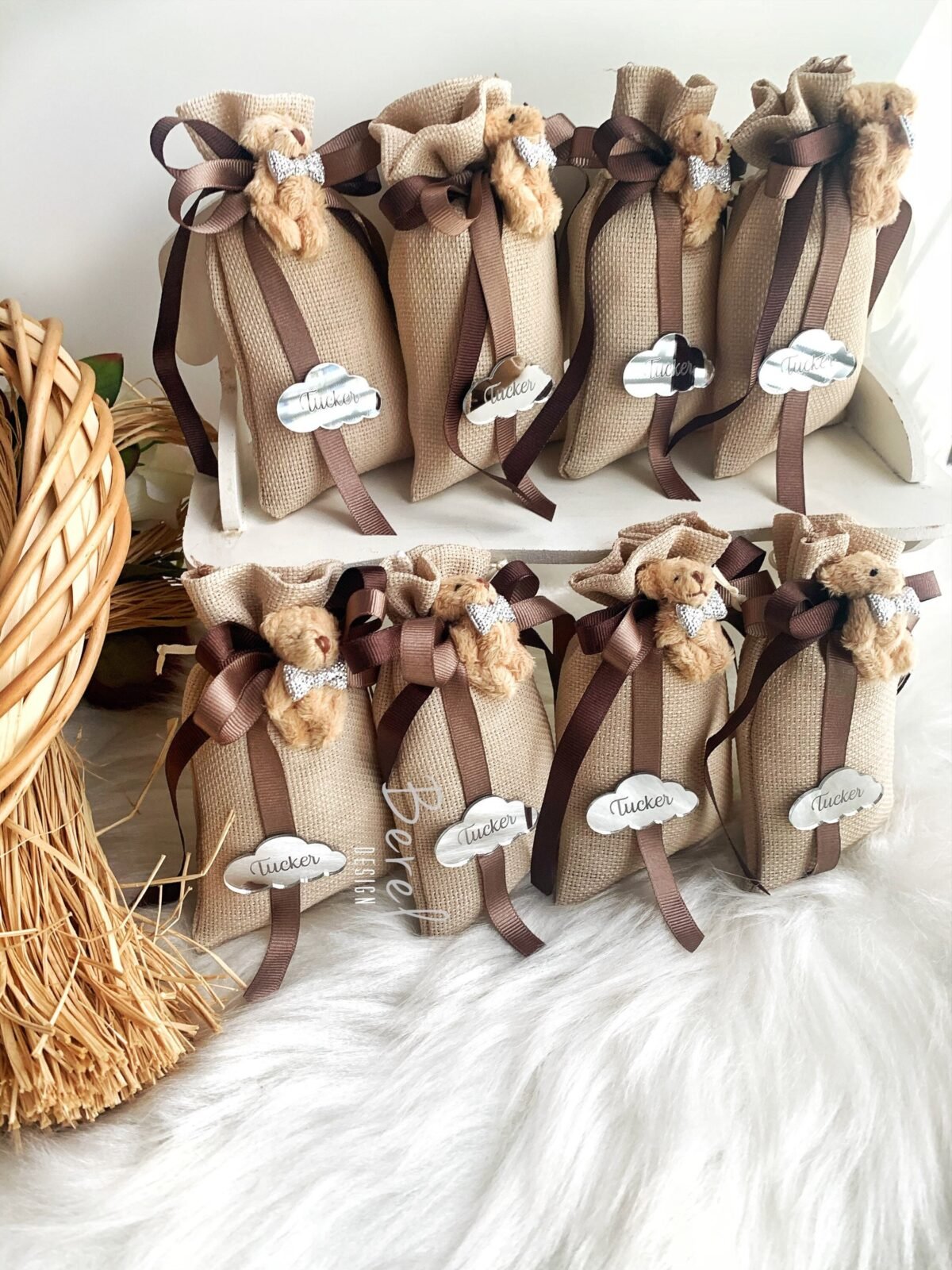 Beige Teddy Bear Sachet Bags, Theme Party, Baby Shower Gifts, Welcoming Baby, Bridal Shower, Birthday Favors, Party Favors