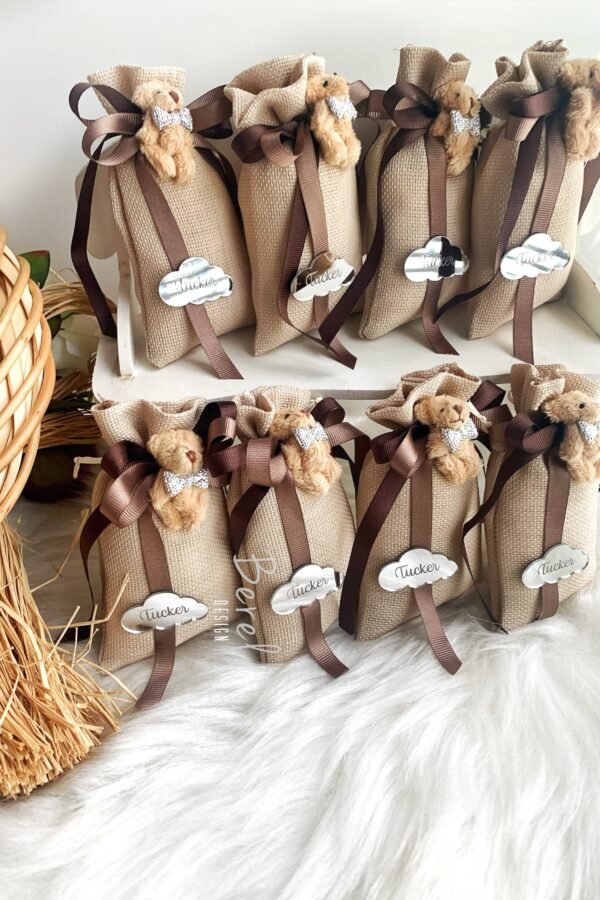 Beige Teddy Bear Sachet Bags, Theme Party, Baby Shower Gifts, Welcoming Baby, Bridal Shower, Birthday Favors, Party Favors