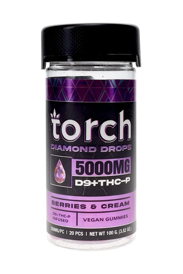 Berries & Cream Torch Diamond Drops Gummies 5000mg