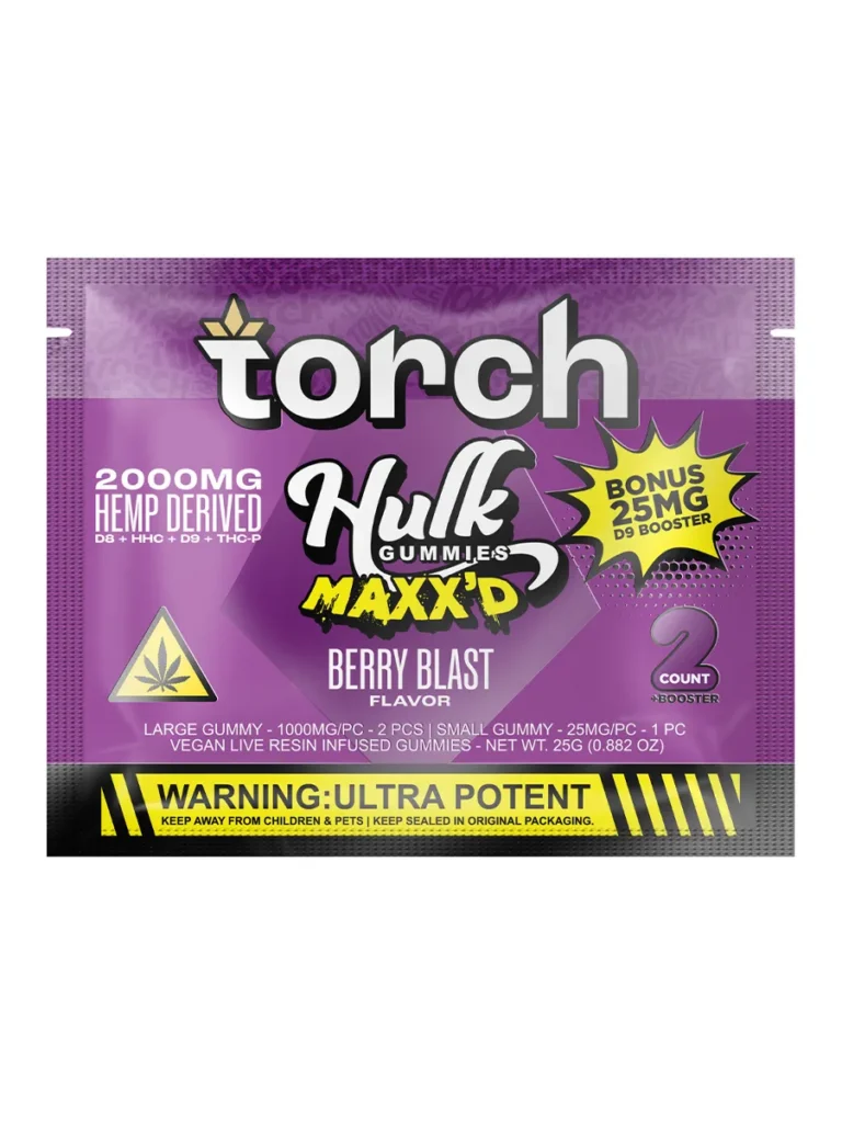 Berry Blast Torch Hulk MAXX'D Gummies 2000mg