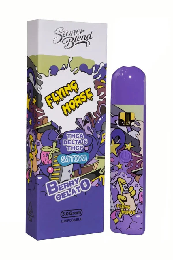 Berry Gelato Flying Horse Stoner Blend Disposable 3G