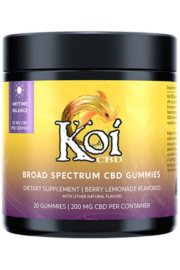 Berry Lemonade Koi Broad Spectrum CBD Anytime Balance Gummies 200mg