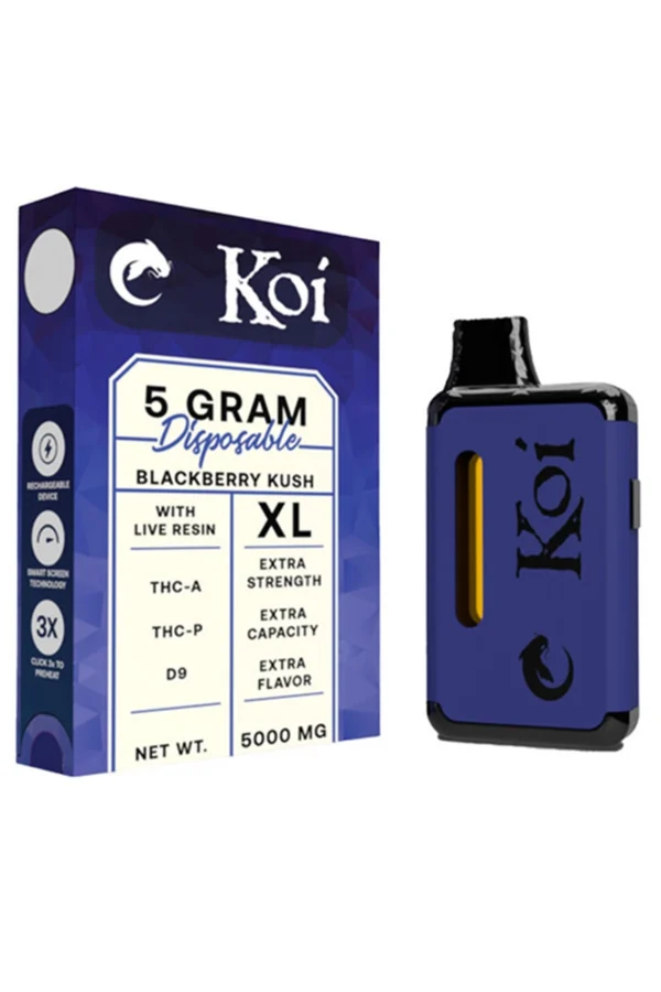 Blackberry Kush Koi THCA + THCP + D9 Disposable 5G