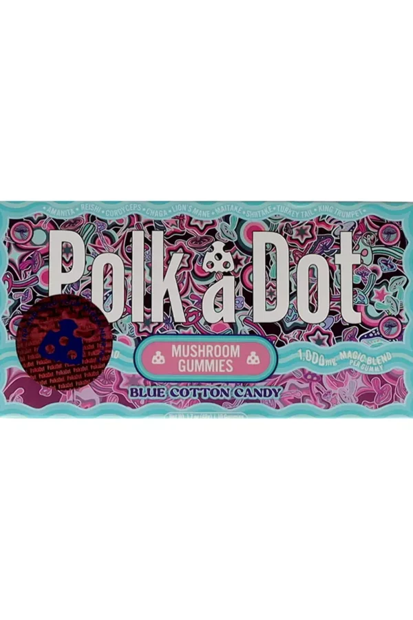 Blue Cotton Candy PolkaDot Magic Mushroom Belgian Magic Blend Gummies