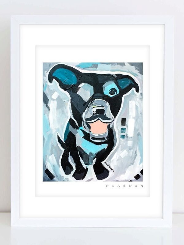Blue Dog Painting Print