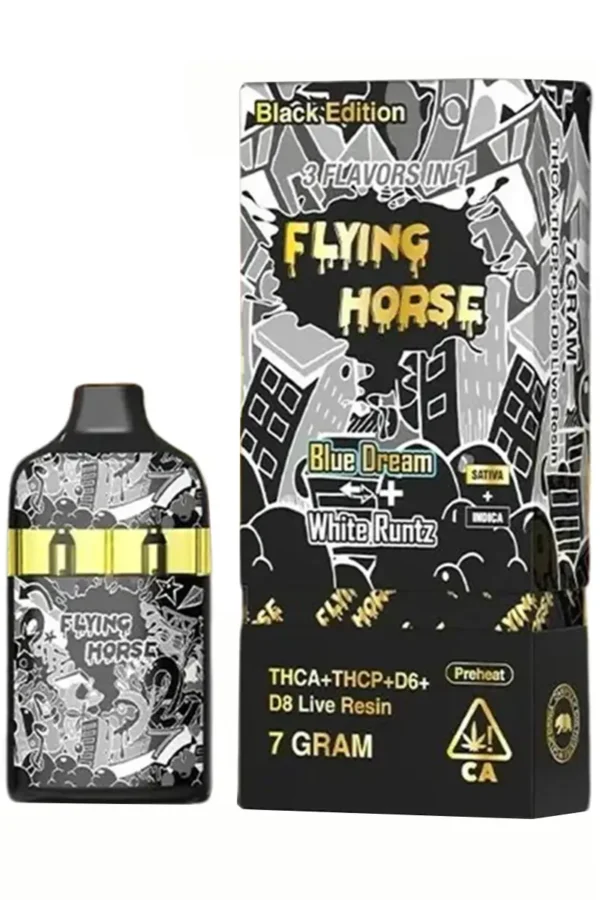 Blue Dream | White Runtz Flying Horse Stoner Blend Black Edition Disposable 7G