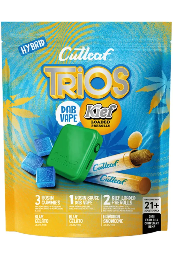 Blue Gelato | Hawaiian Snowcone Cutleaf Trios Kief Loaded