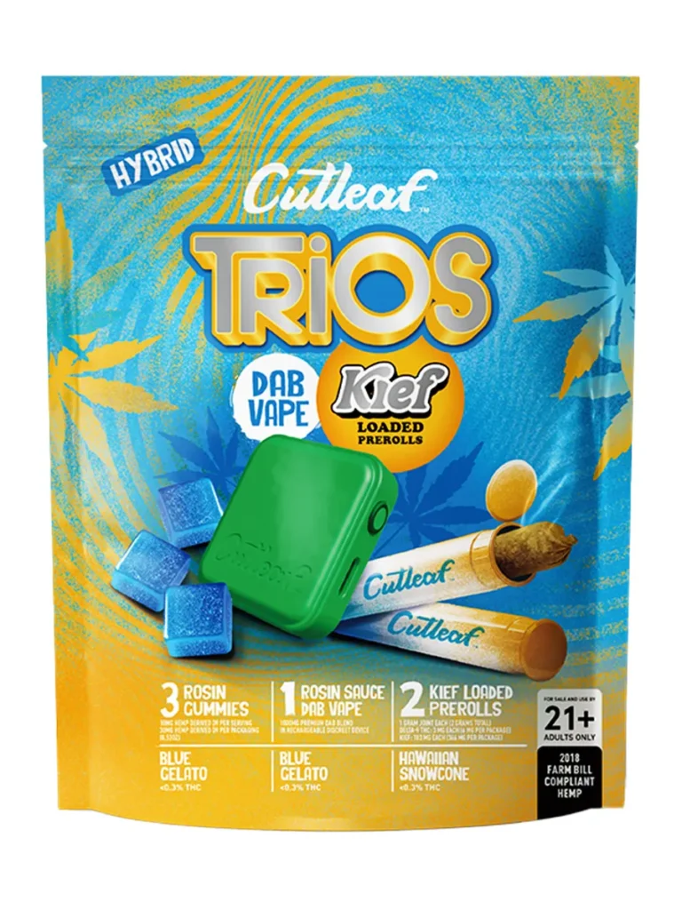 Blue Gelato | Hawaiian Snowcone Cutleaf Trios Kief Loaded