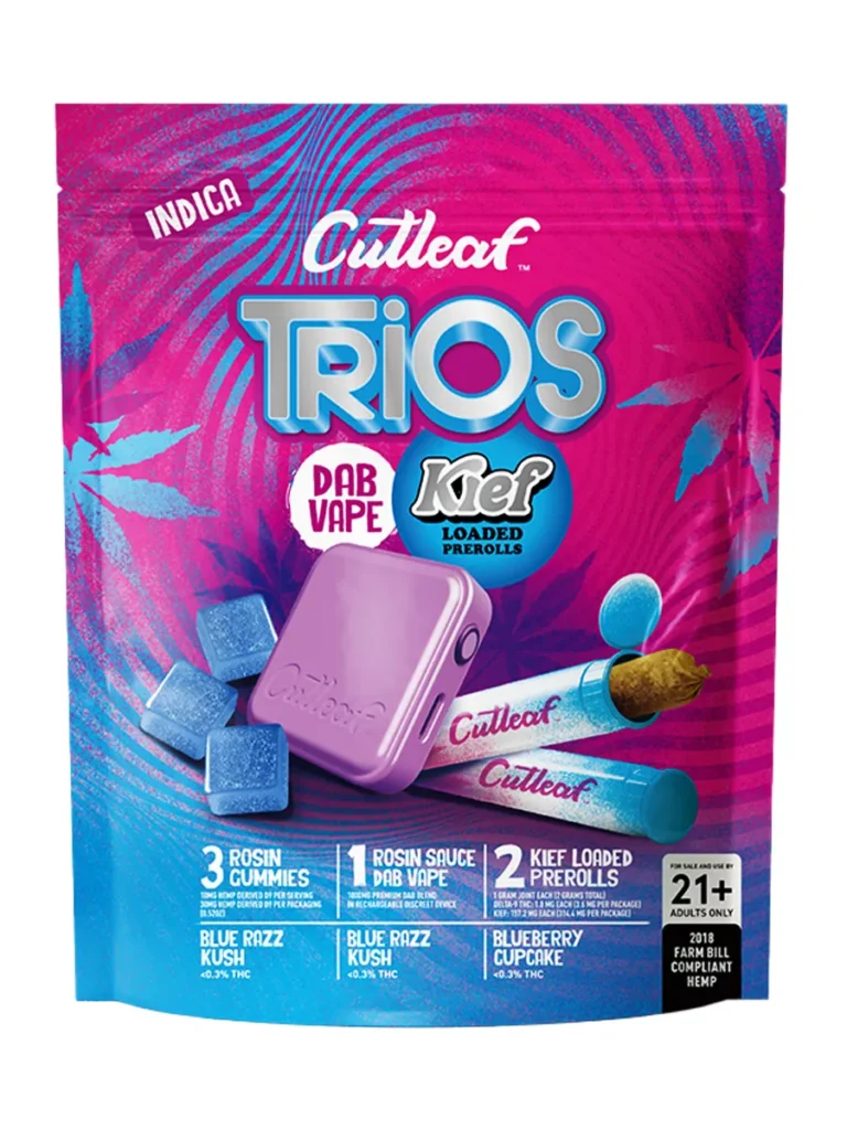 Blue Razz Kush | Blueberry Cupcake Cutleaf Trios Kief Loaded