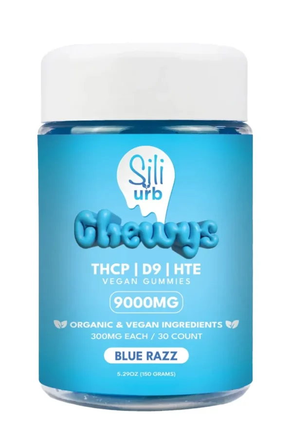 Blue Razz Sili x URB THCP | D9 | HTE Vegan Gummies 9000mg 30ct