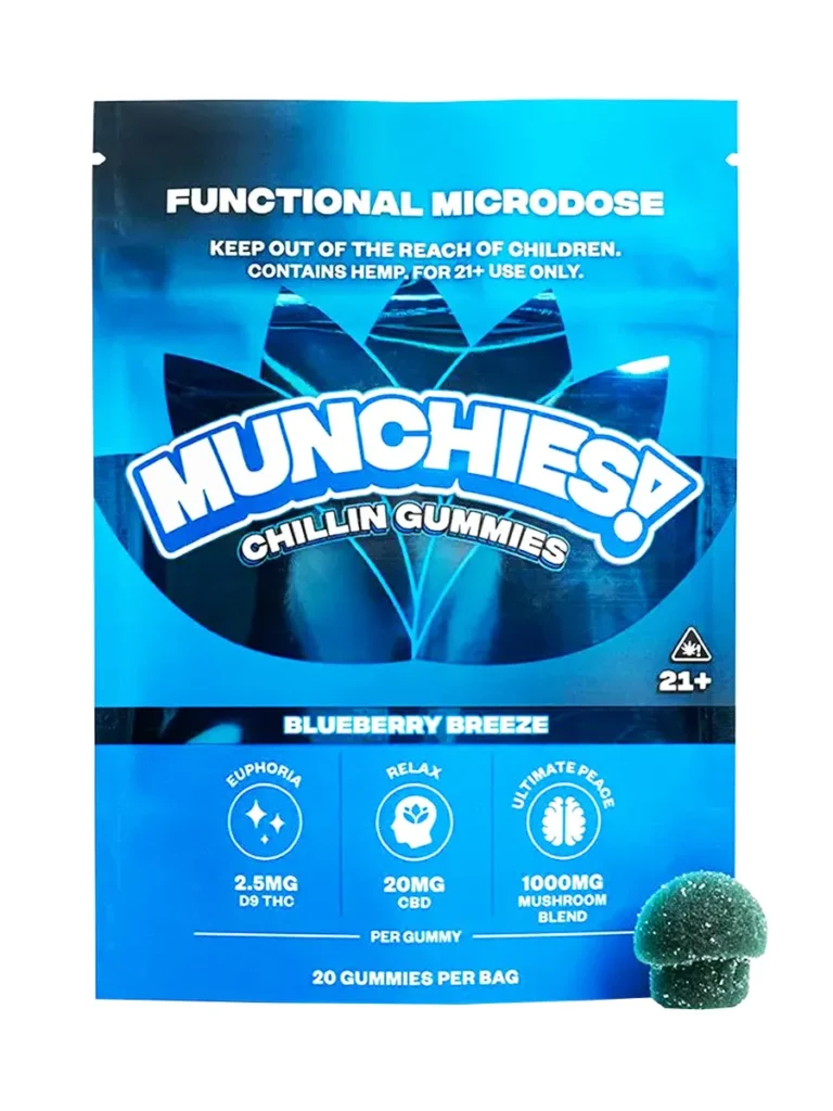 Blueberry Breeze Munchies Functional Microdose Chillin Gummies 20ct