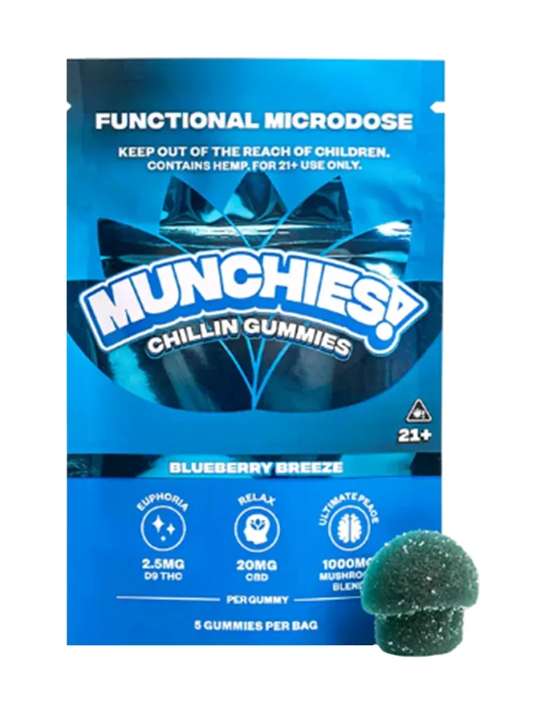 Blueberry Breeze Munchies Functional Microdose Chillin Gummies 5ct