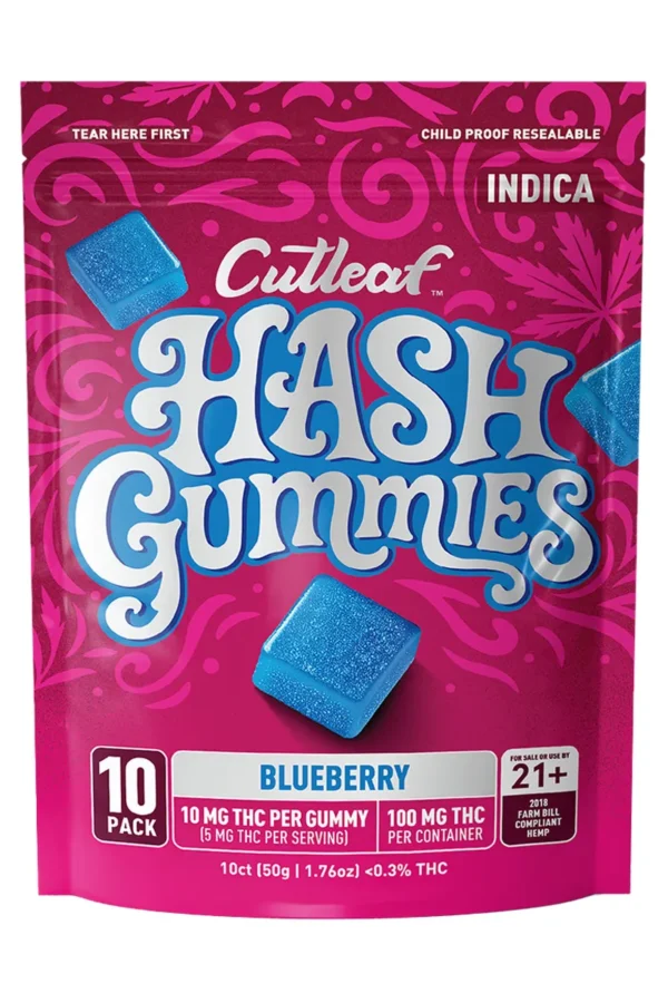Blueberry Cutleaf Hash Delta 9 Gummies 10ct