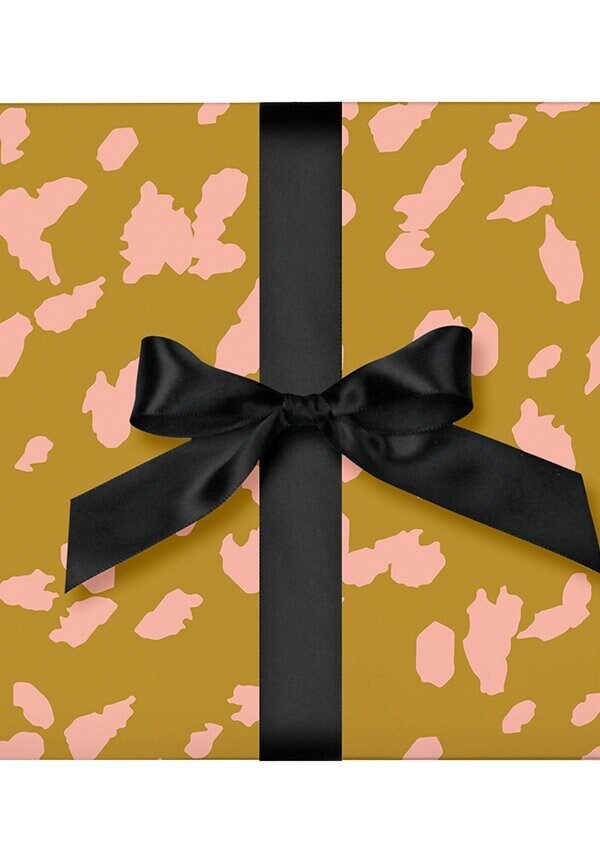 Blush Cheetah/Leopard Print Wrapping Paper Gift Wrap Modern