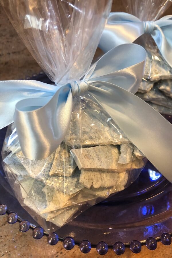 Boys Blue/Silver Chocolate Bark( 1 1/2/Birthday Parties/Baby Showers/Treat Table