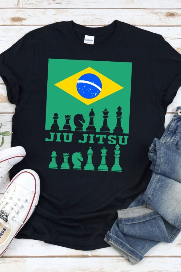 Brazilian Jiu Jitsu Shirt, Chess T Chess, Bjj Brazil Flag, Board Game Shirt