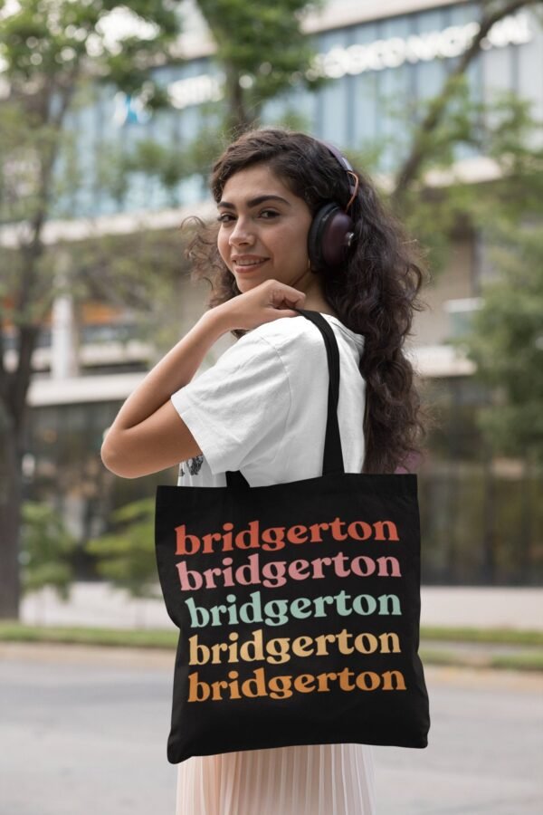 Bridgerton Tote Bag - Gift Show Books Series Lover Daphne Eloise Lady Whistledown Simon I Burn For You