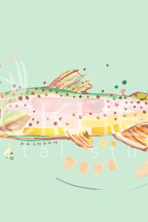 Brown Trout Print | Green