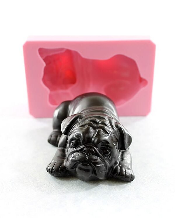 Bulldog Soap Mold Silicone Mould Full Size Candy Chocolate | 502