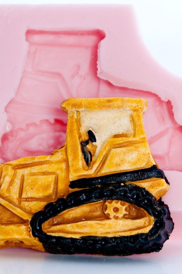 Bulldozer Flexible Silicone Mold For Fondant, Gum Paste, Chocolate, Candy, Resin, Soap, Wax, Plaster, Paper, Metal | 893