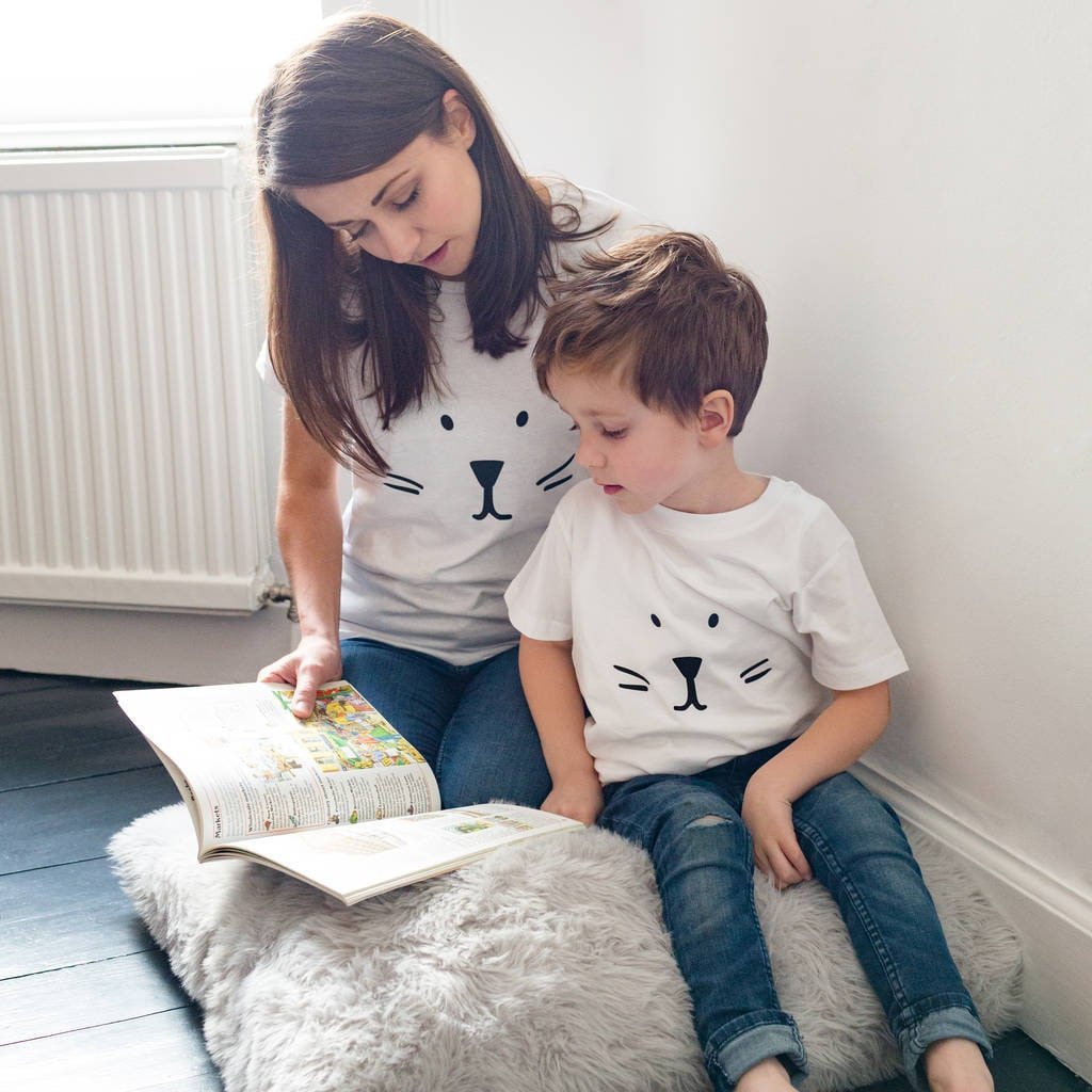 Bunny Mother & Child Easter T Shirt Set, Cute Spring Wear, Egg Hunt Outfit, Non Chocolate Rabbit Gifts, First Mini Me 2025