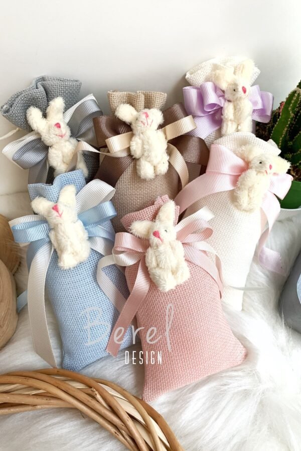 Bunny Sachet Bags, Baby Shower Gifts, Welcoming Baby, Easter Party Gift Birthday Favors, Rabbit Theme Favors