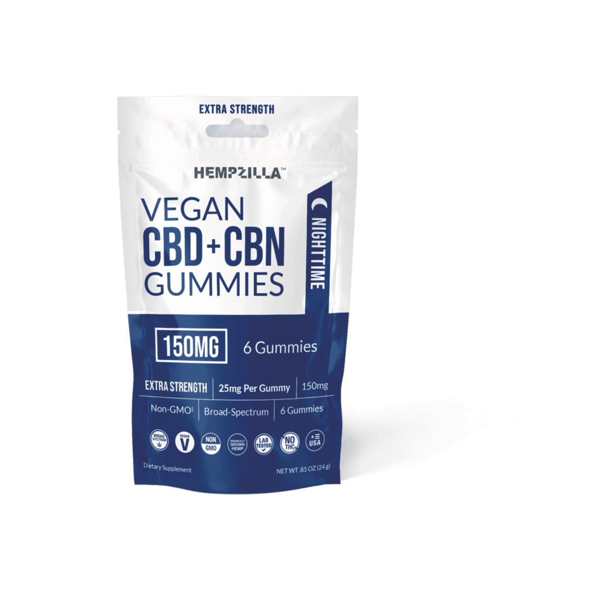 CBD + CBN Nighttime Vegan Gummies 10MG or 25MG Per Gummy