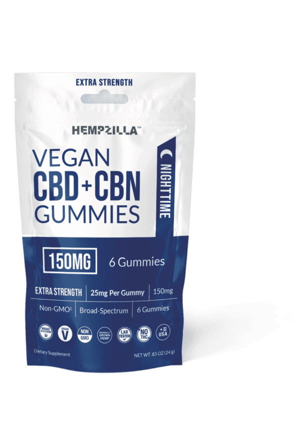 CBD + CBN Nighttime Vegan Gummies 10MG or 25MG Per Gummy