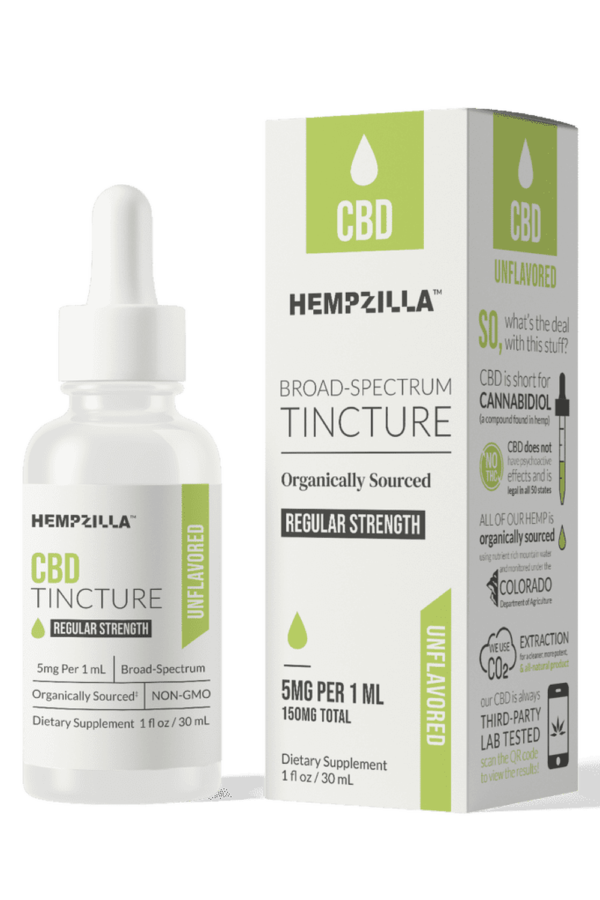 CBD Unflavored Tincture 150-4000mg