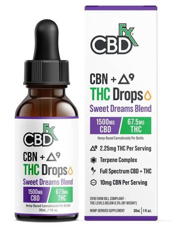CBDFX | Sweet Dreams Blend CBD + CBN + Delta 9 THC Drops 1500mg - 6000mg