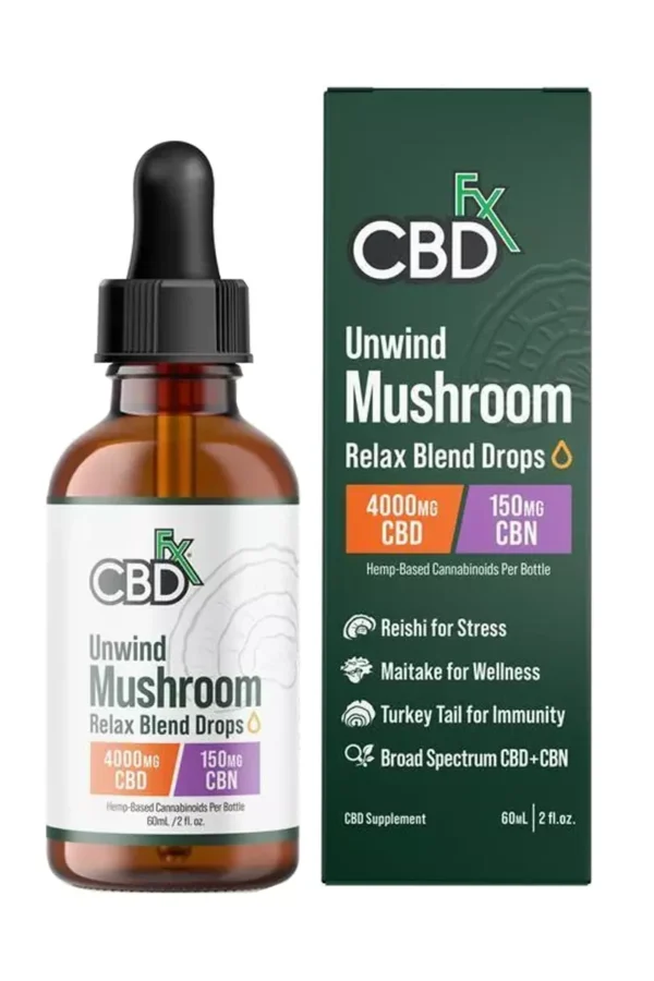 CBDfx Relax CBN + CBD Blend Mushroom Tincture 4000mg 60ml