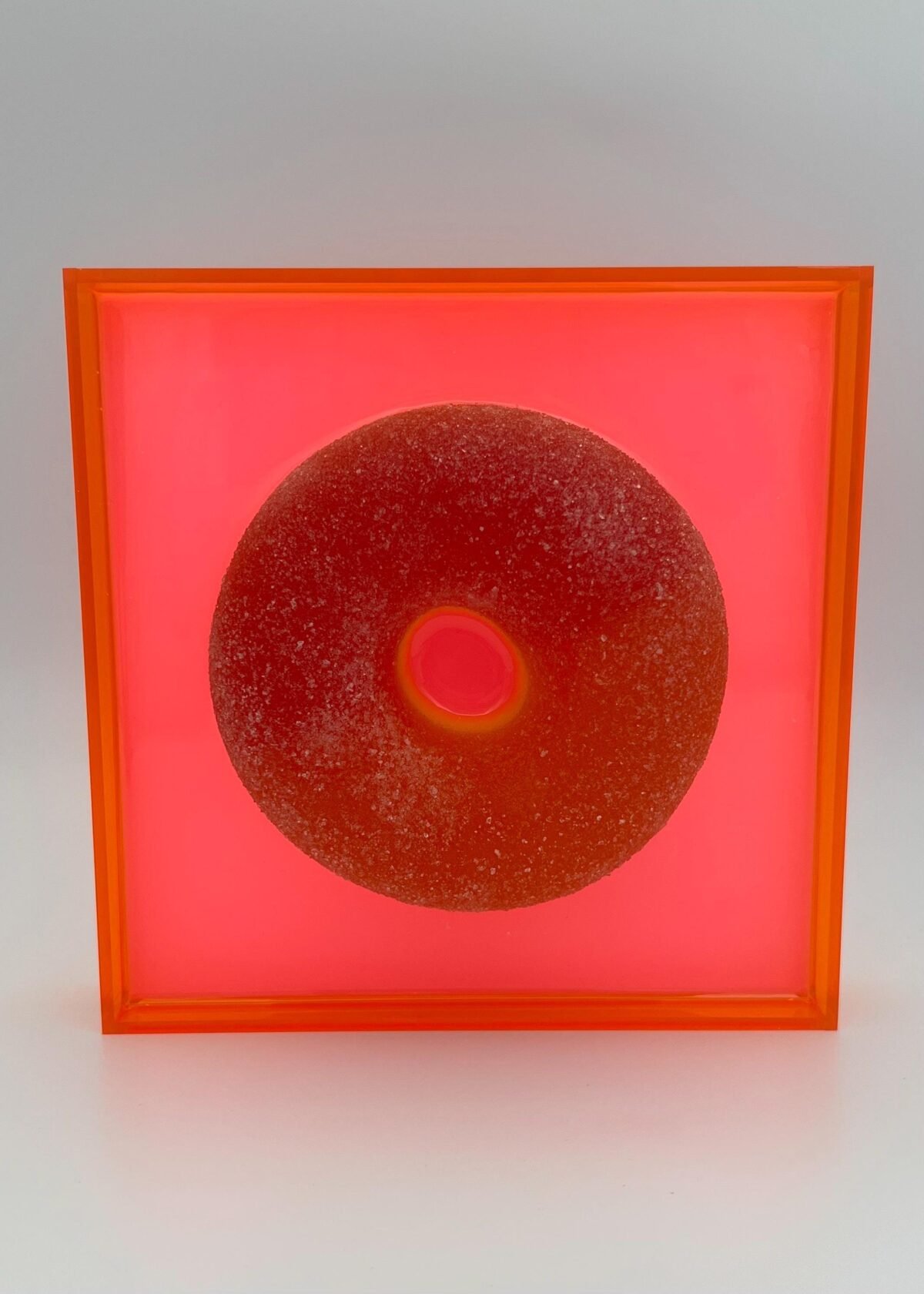 Candy Art Handmade 3D Resin Gummy Peachio Ring Art Pop Wall Decor Home Dopamine Faux Food